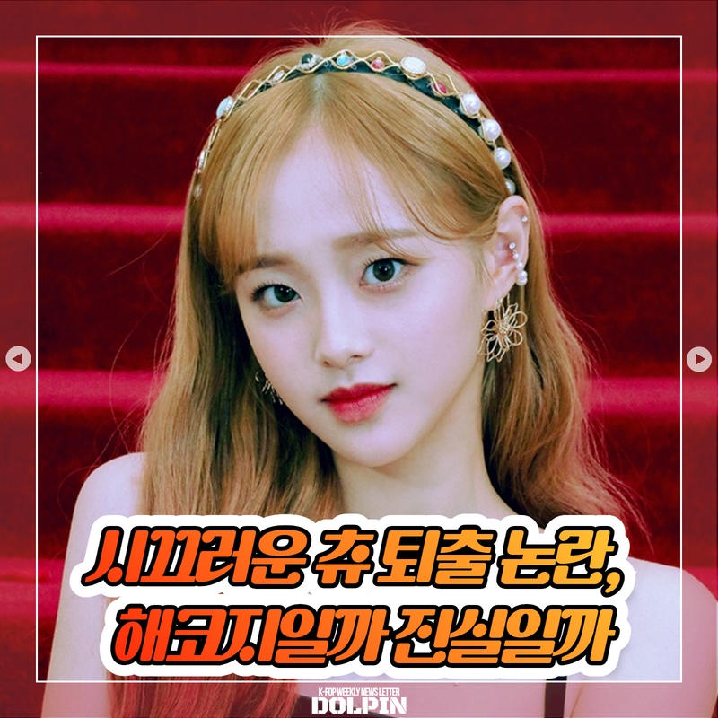 돌핀 - Dolpin - K컬쳐 주간 레터지 불판 43탄. 시끄러운 츄 퇴출 논란, 해코지일까... | Facebook