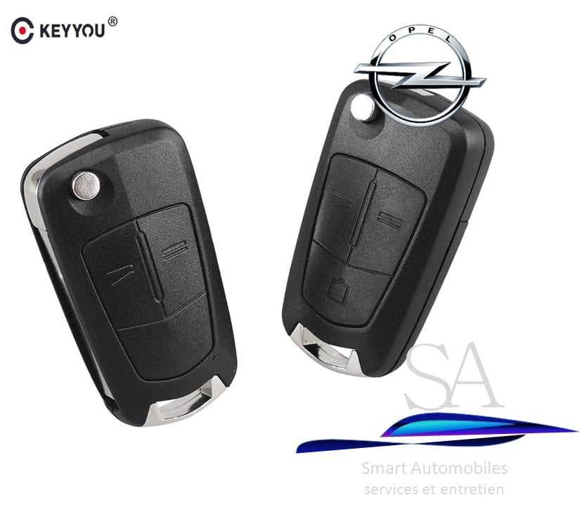Télécommande 2 Boutons Pour Opel Vauxhall Astra H J, Insignia, Adam, Vectra C, Corsa D - Coque