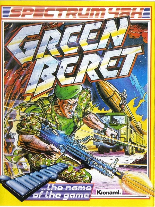 GREEN BERET Konami 1985 アーケードゲーム パンフレット Green Beret was one of the toughest side scrolling action games of