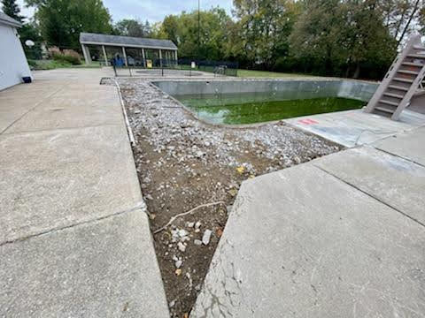 Concrete replacement project phase... - Chevington Woods Pool | Facebook