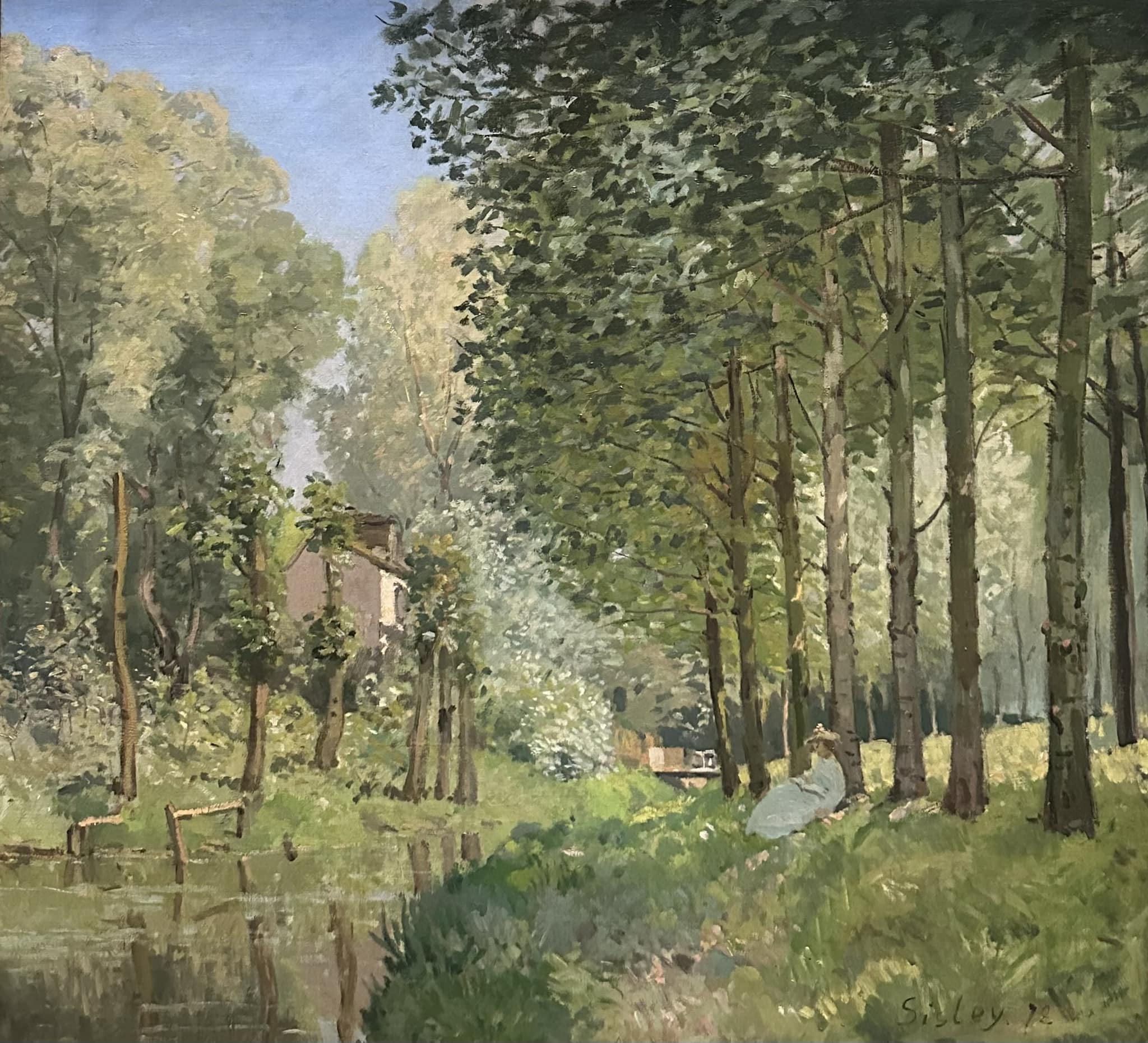 Alfred Sisley (1839-1899) L'allée des peupliers à Moret au bord du