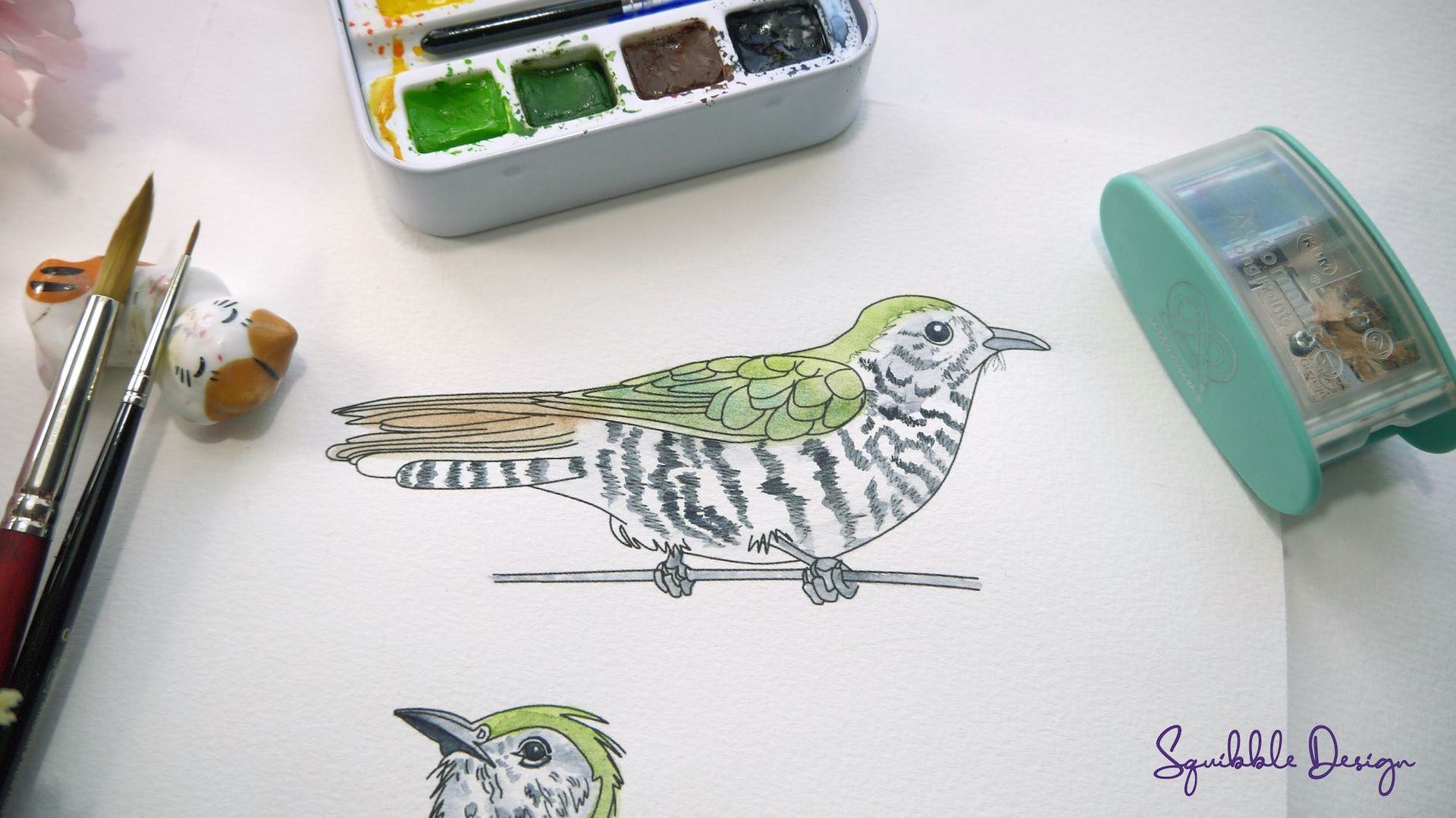 Squibble Design - The shining cuckoo colouring pages are...