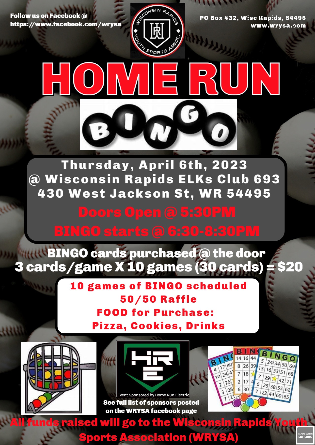 Don’t forget!! WRYSA’s Home Run... - Wrysa Baseball-Softball | Facebook