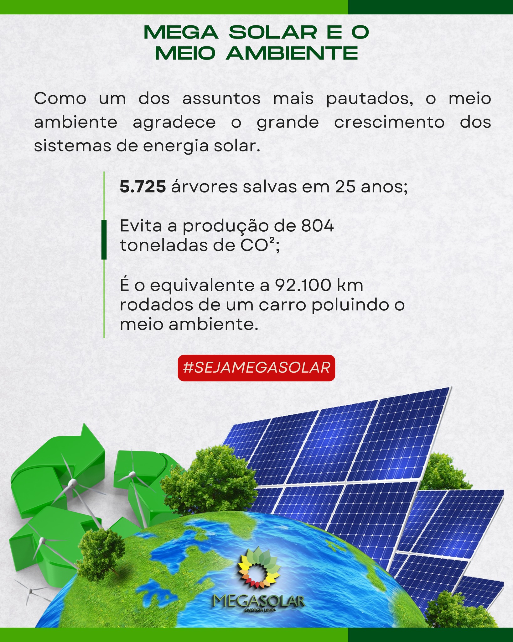 ♻ Uma das importâncias... - Mega Solar - Unidade de São Paulo | Facebook