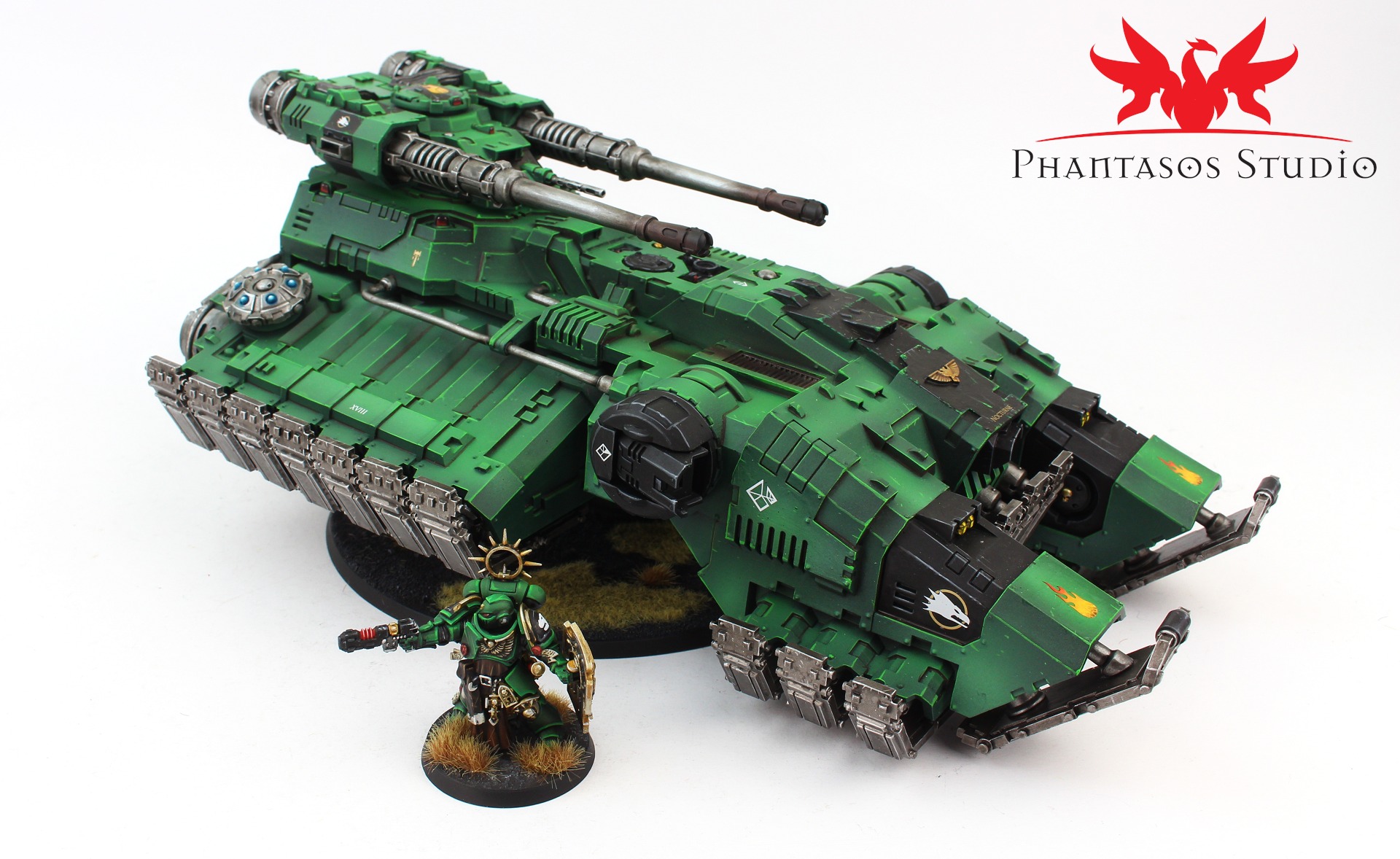 Warhammer 40,000 #Salamanders Astraeus Super-heavy Tank & Fire Raptor ...