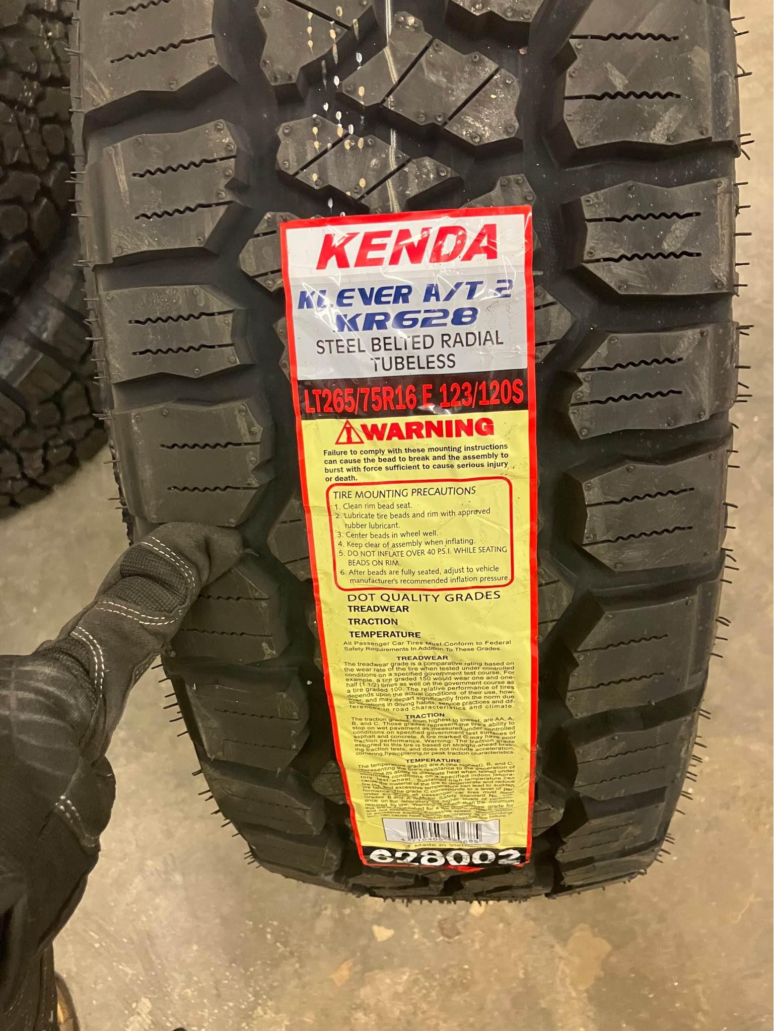 Kenda Klever AT2 All-Terrain Tire – LT265/75R16 10-Ply Rated For Trucks & SUVs