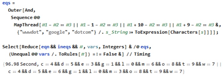 Mathematica Exercises