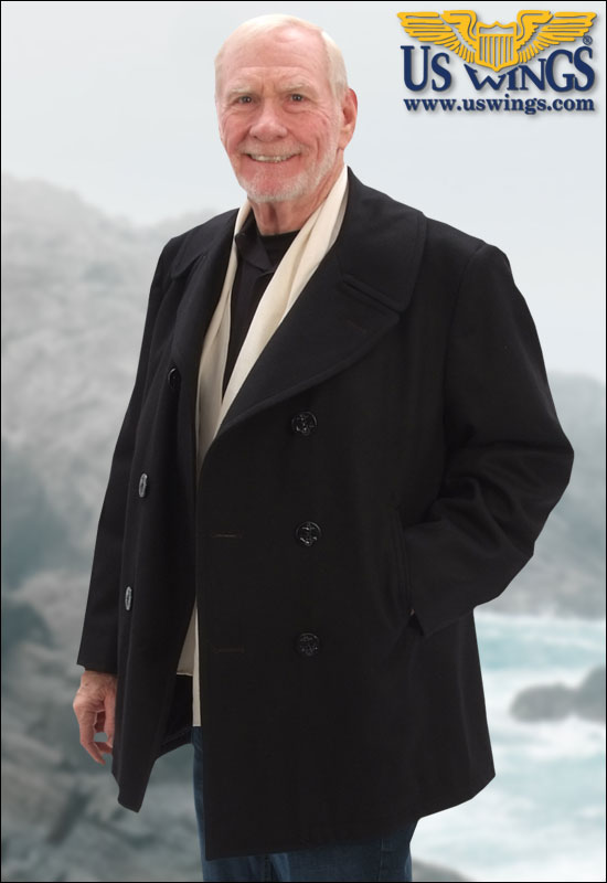 Nigel Cabourn's 40's US Navy pea coat in black