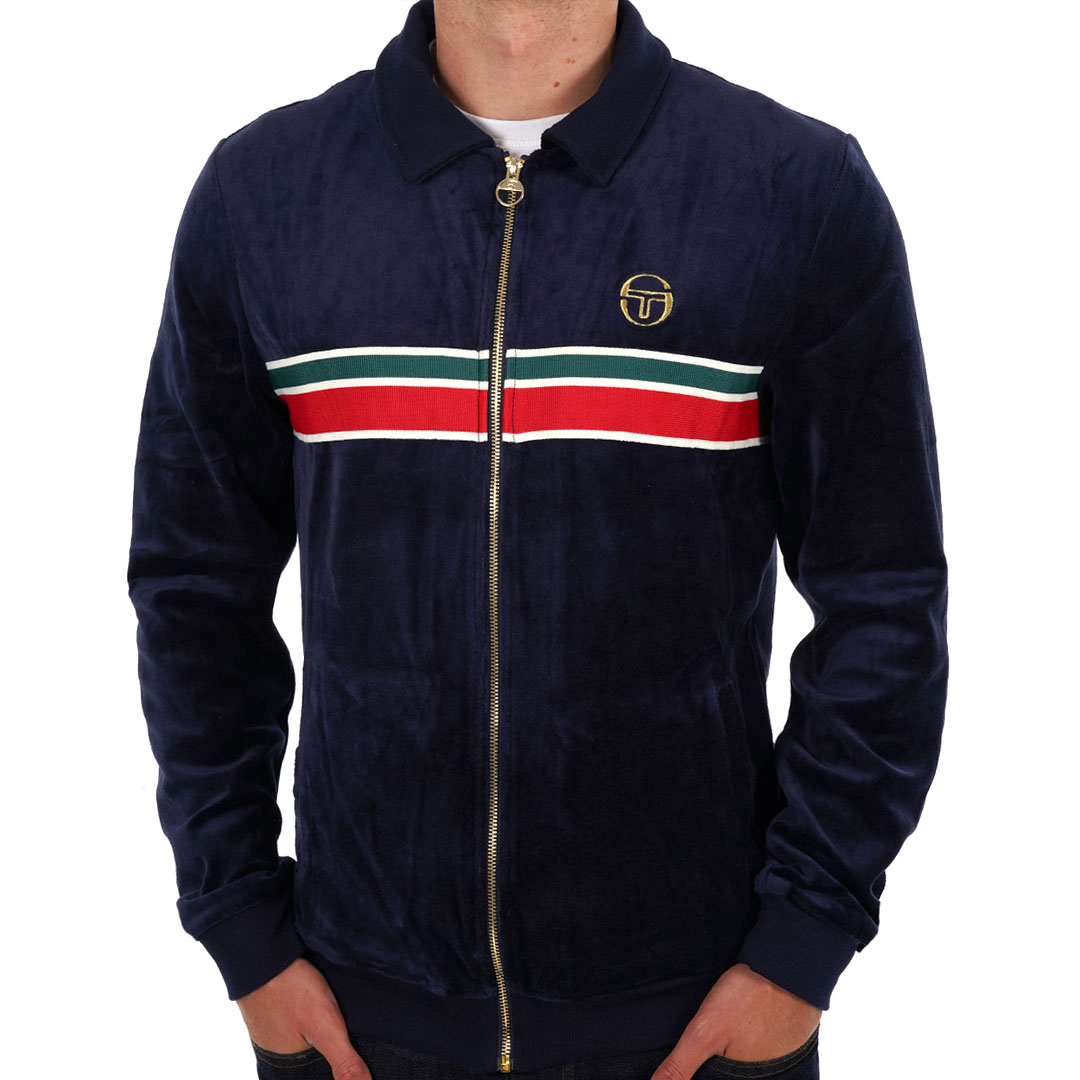 Stand-out Sergio Tacchini premium velour track jacket with Italian