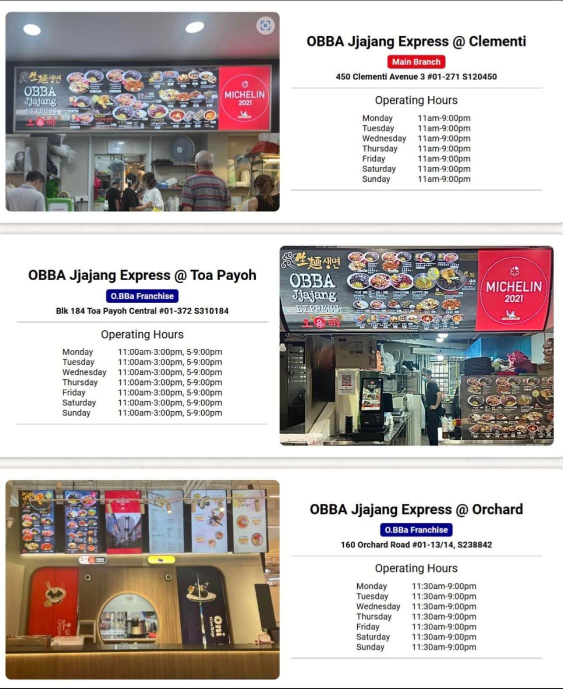 O.BBa jjajang express | Singapore Singapore
