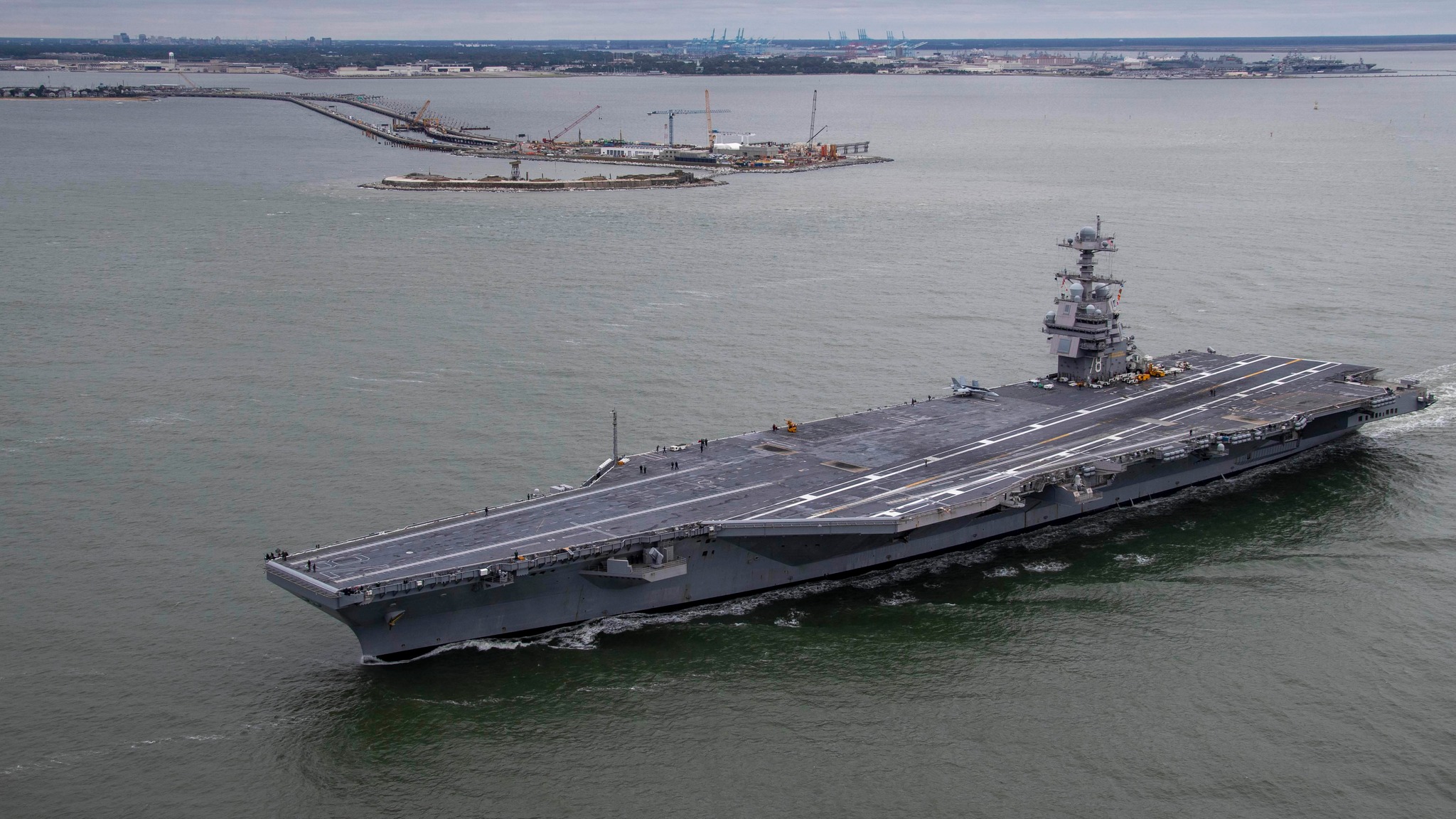 HII - The USS Gerald R. Ford - CVN 78 crew set sail on its...