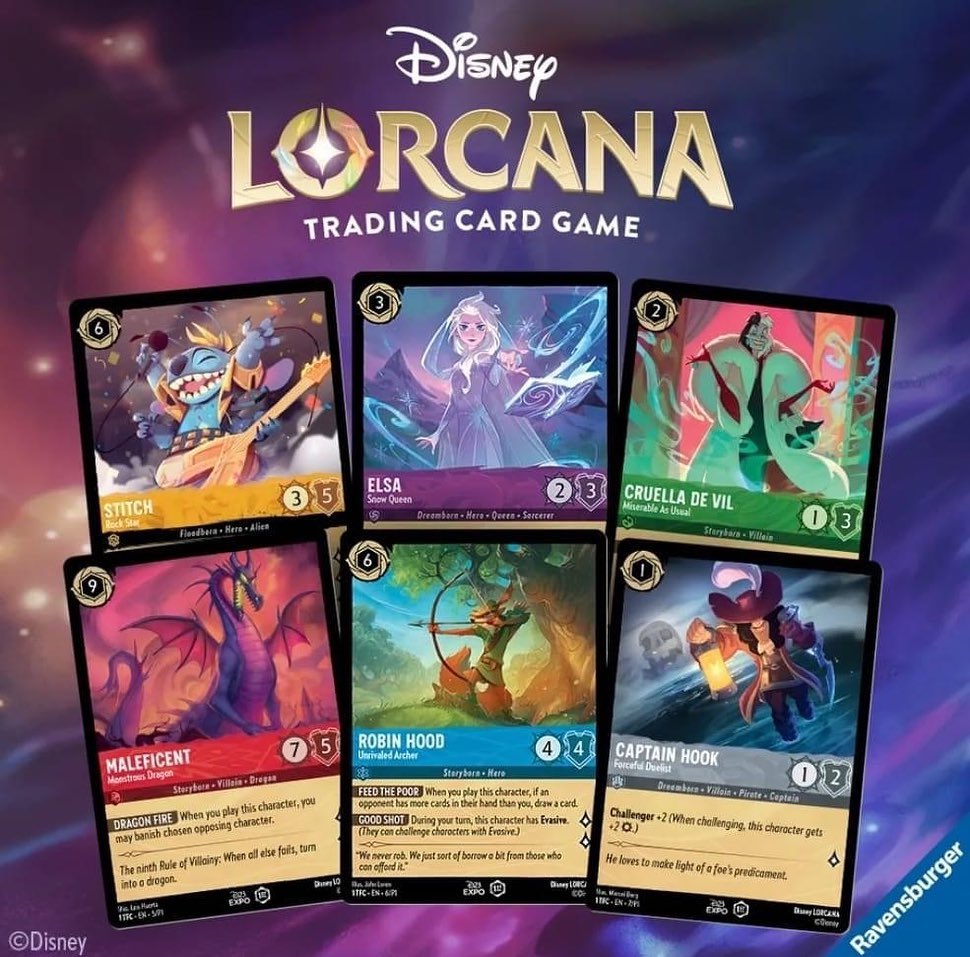 Disney Lorcana TCG reveals Maleficent and Diablo character cards