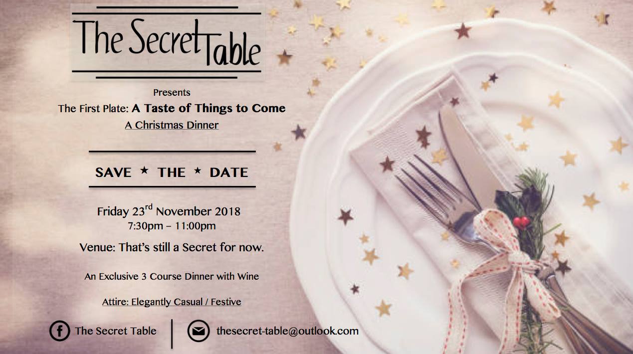 SAVE THE DATE! 😉 Tickets, Menu and more... - The Secret Table | Facebook