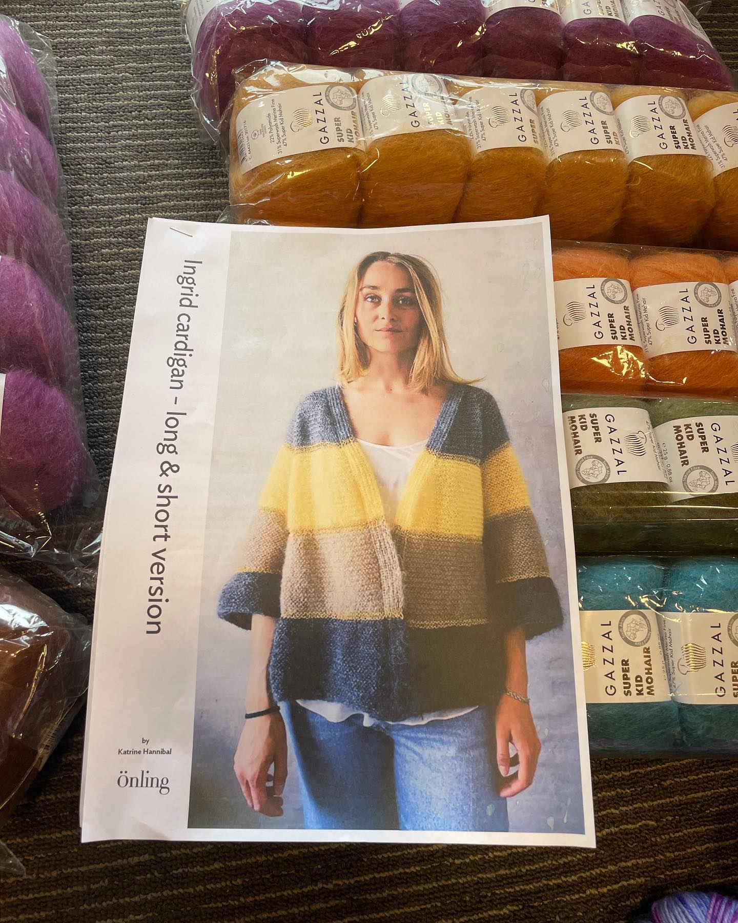 Long, button less cardigan made in Mohair about 10yrs ago