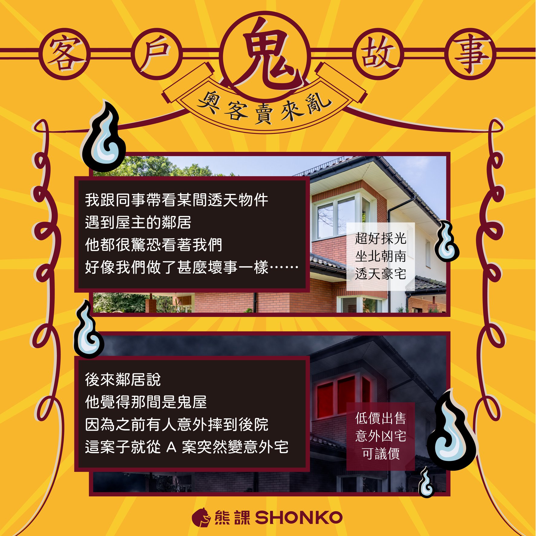 ShonKo 熊課知識平台 - 房仲七月怪談「客戶鬼故事」 #真實業務故事沒有改編 這是高雄某陳姓業務的投稿分享 【屋主鄰居的恐怖警告 ...