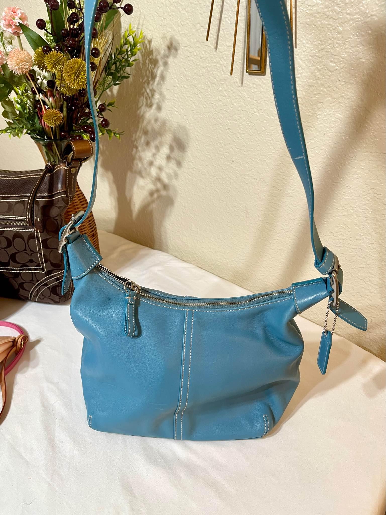 Coach Legacy Blue leather Hobo bag, vintage, I purchased new 
