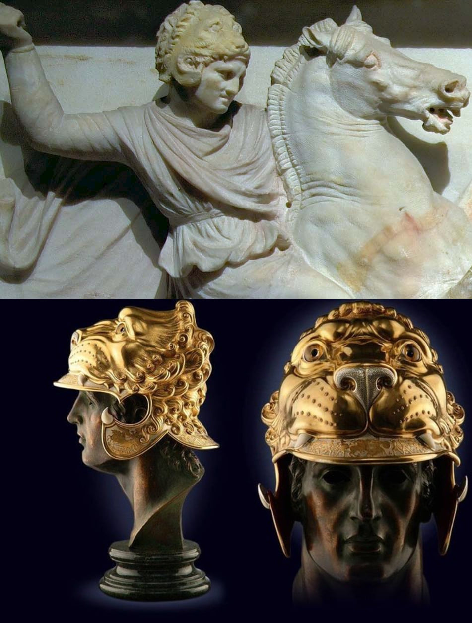 alexander the great motorcycle helmet Handmade Alexander the Great-Style Helmet |