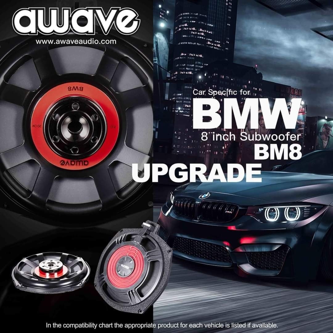 AWAVE - #awave ซับวูฟเฟอร ์ 8 นิ้ว สำหรับ รถยนต์ #bmw...