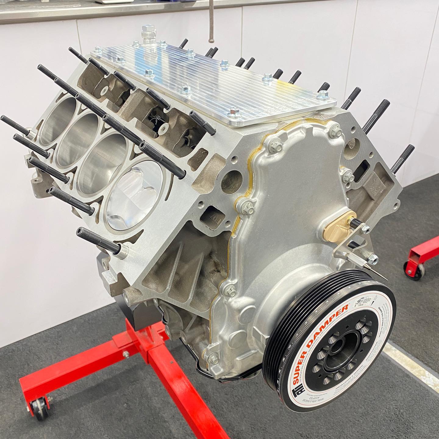 Twin turbo LC9 short block buttoned... - ACE Racing Engines