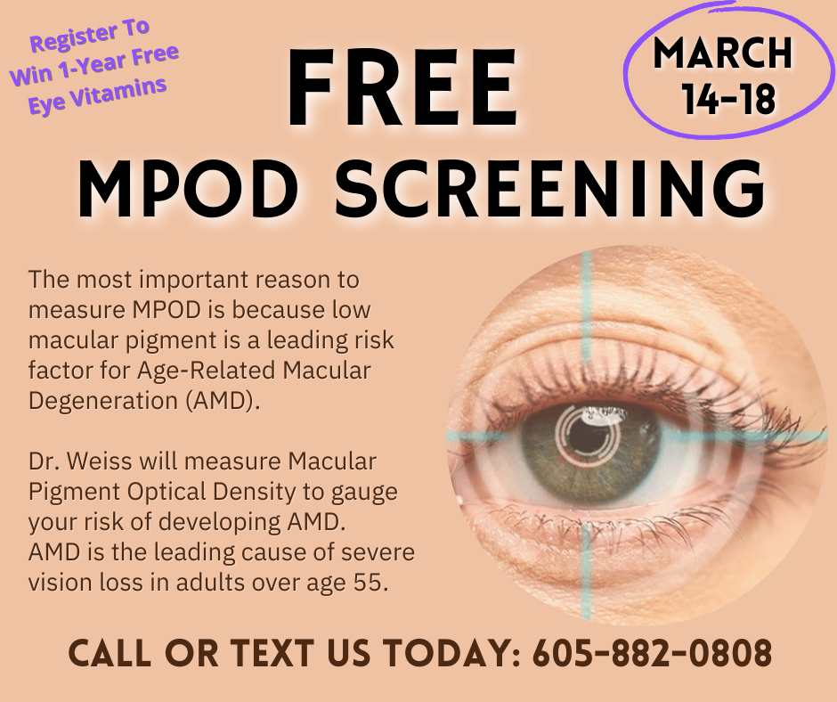Dr. Weiss is offering free MPOD... - Weiss Eyecare Clinic | Facebook