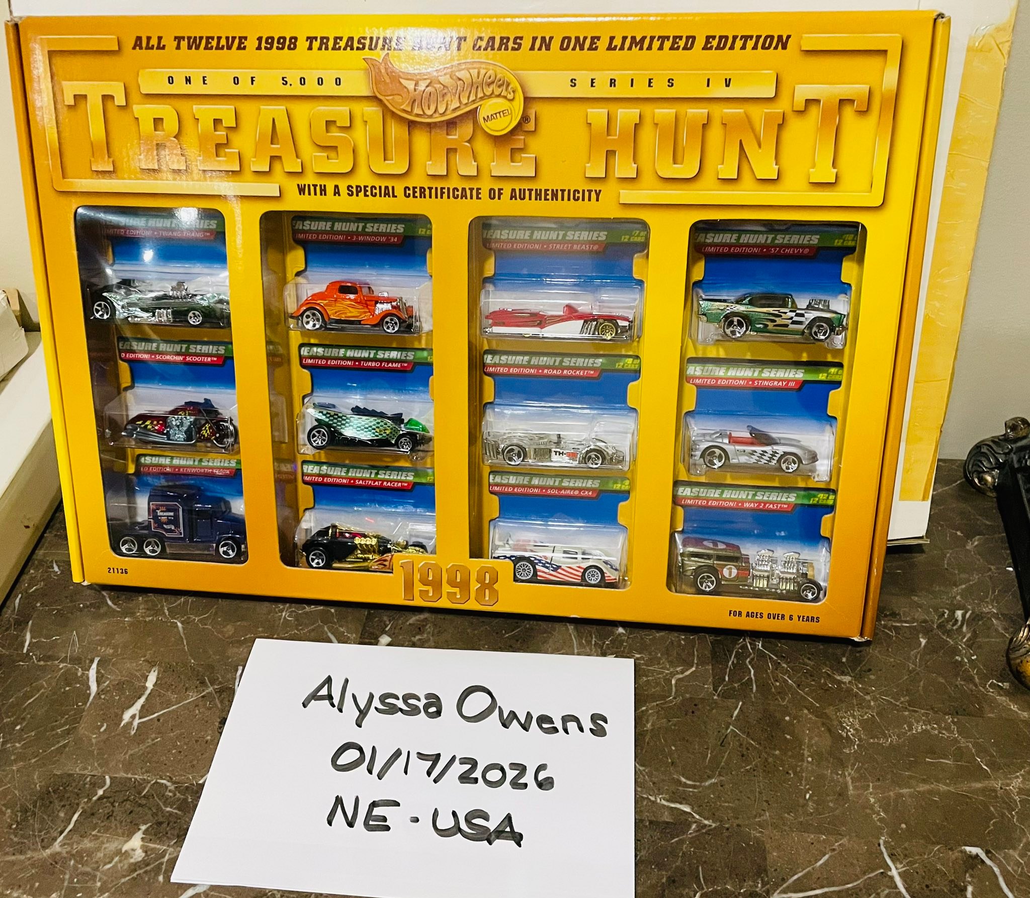 Hot Wheels 1998 Treasure Hunt series 12-car collection for sale