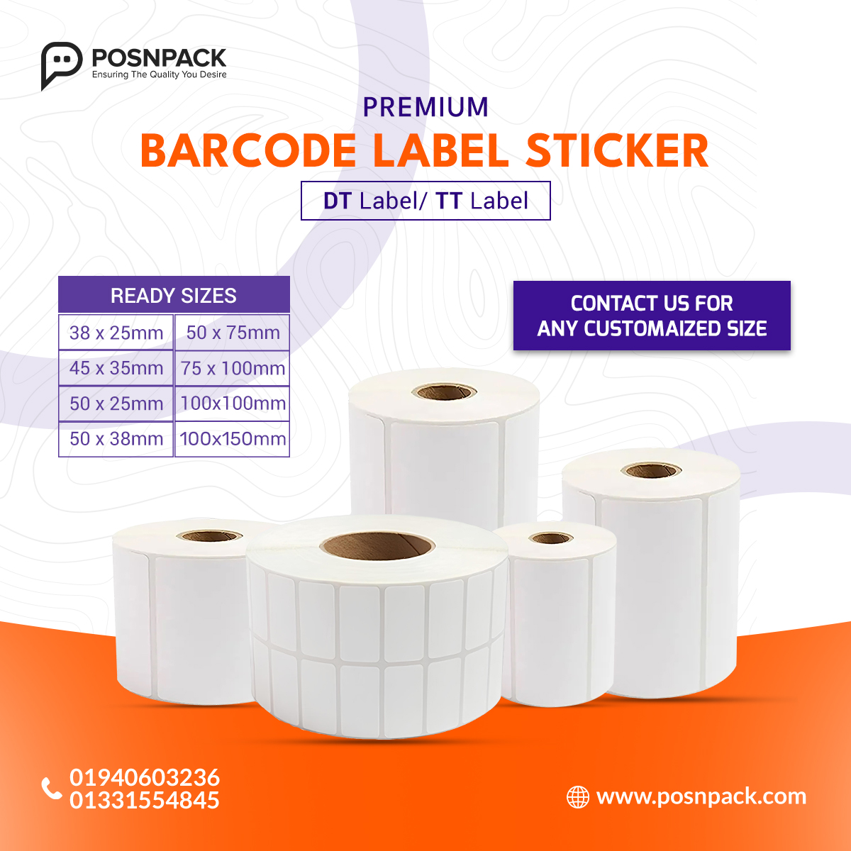 Posnpack-পসএনপ্যাক - 🔸𝗕𝗮𝗿𝗰𝗼𝗱𝗲 𝗟𝗮𝗯𝗲𝗹 𝗦𝘁𝗶𝗰𝗸𝗲𝗿 𝗥𝗼𝗹𝗹 Direct Thermal (DT ...