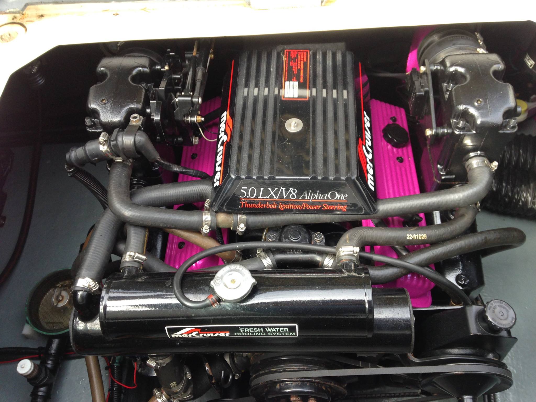 This hot pink engine is now... - Victoria Powder Coating Ltd.