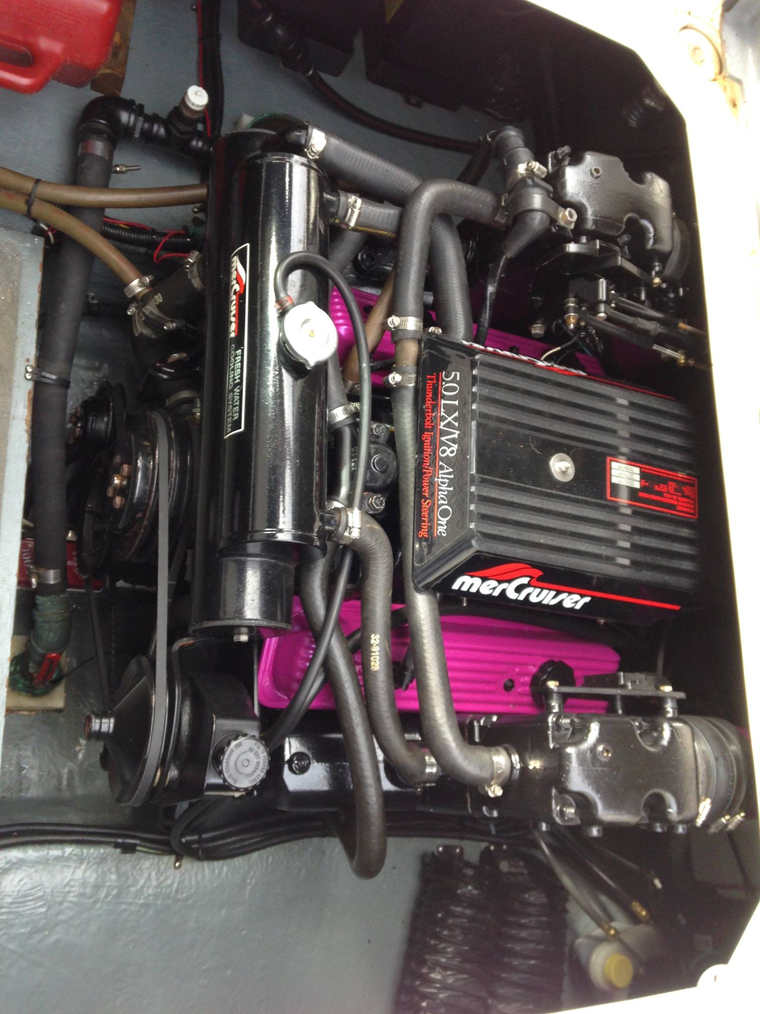 This hot pink engine is now... - Victoria Powder Coating Ltd.