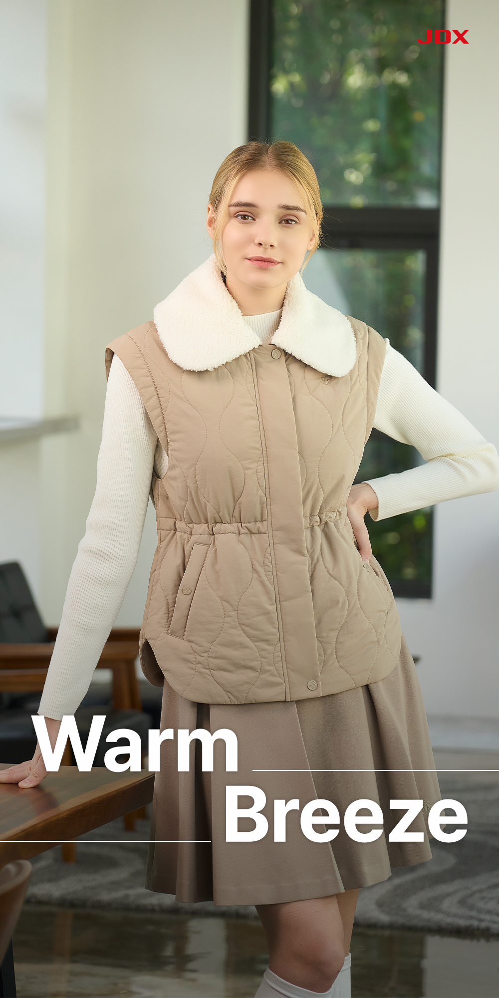 JDX - Warm Breeze Beige Cody ⠀ 가을맞이 최적의 베이지 컬러 코디 ⠀ 퀼팅라인이... | Facebook