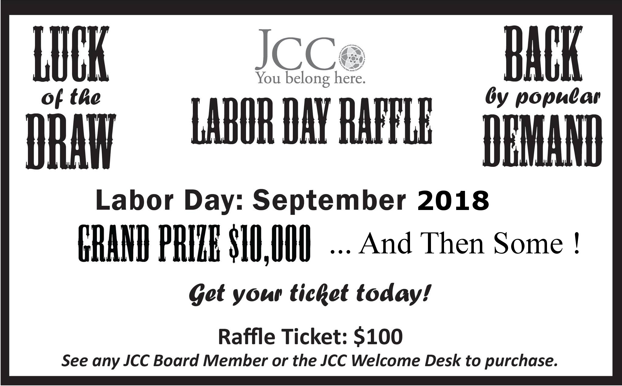 Labor Day Luck of the Draw Raffle
