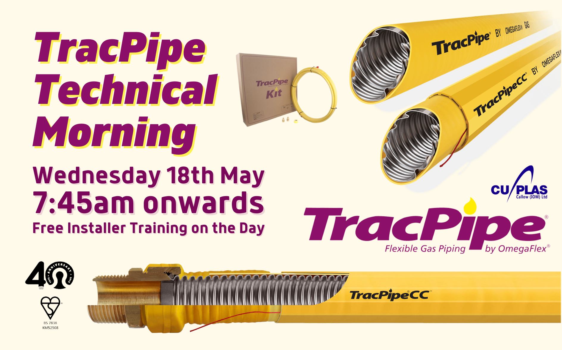 Cu-Plas - This Wednesday we are hosting a TracPipe Technical 