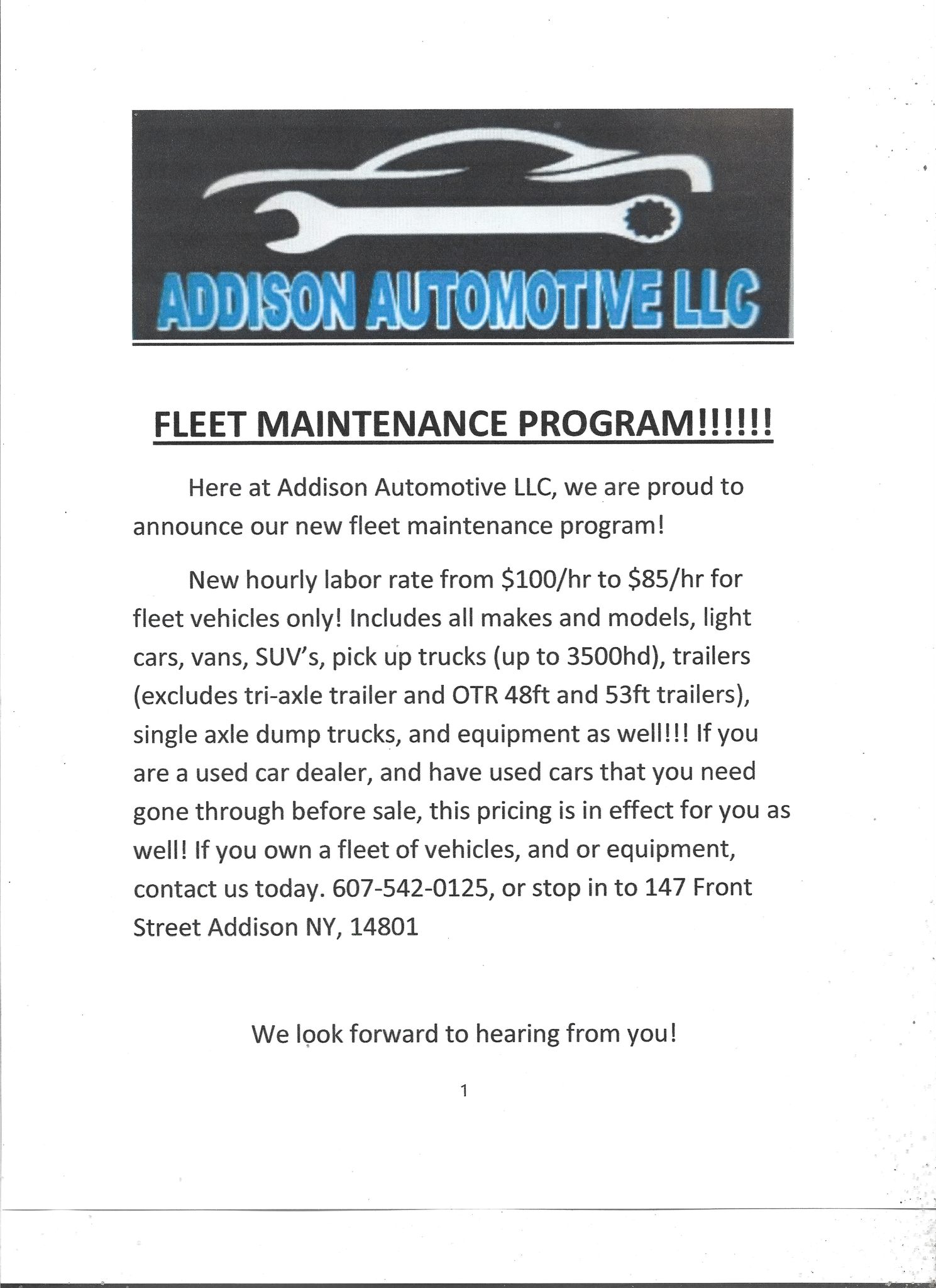 Addison Automotive LLC | Addison NY