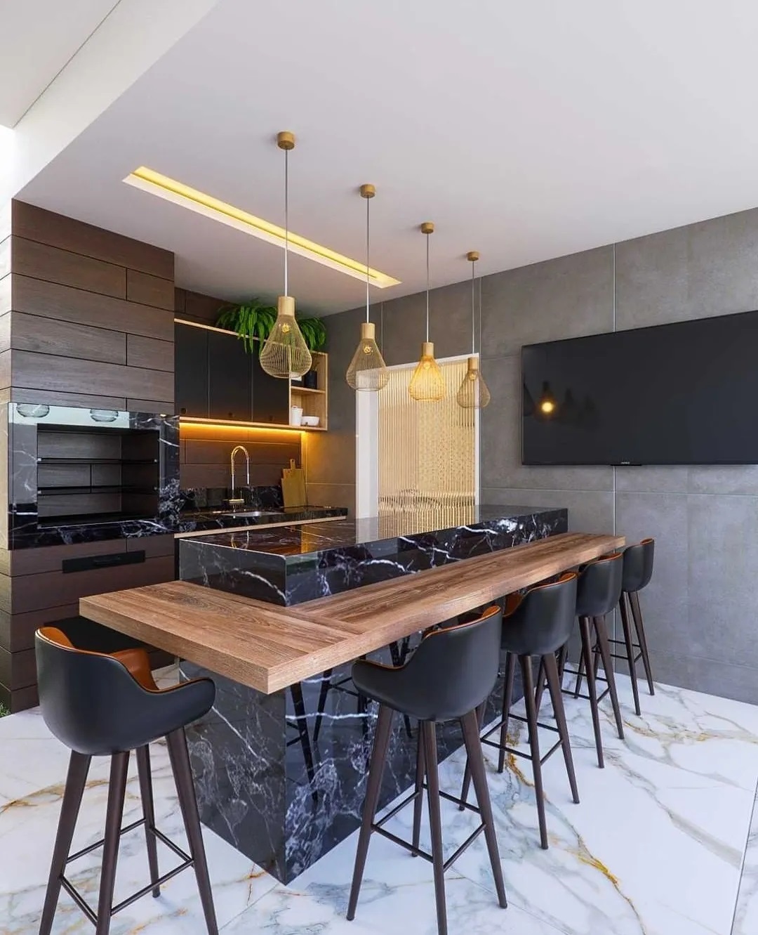 CASA + CASA - • Espaço gourmet sofisticado, com ilha e...