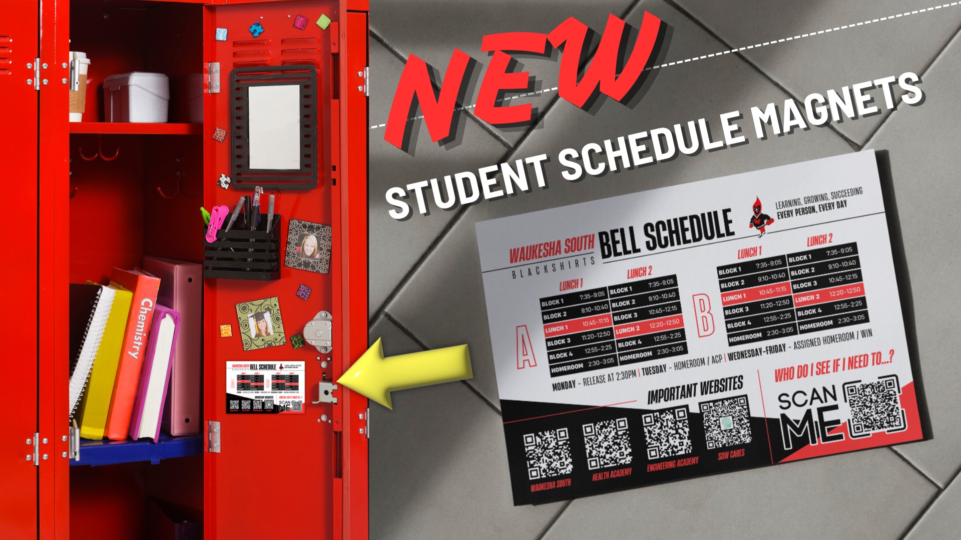 Waukesha - ‼️NEW Student Schedule Magnets‼️ Students should have ...