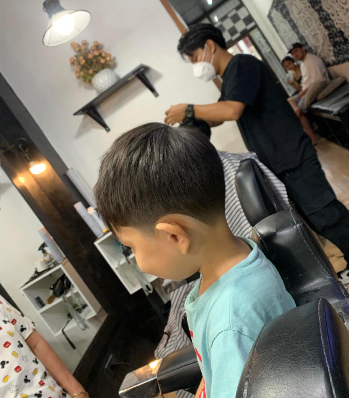 Bye, boi. 💇‍♂️Hello, little man! 🕺🥸... - Scott’s Barbershop