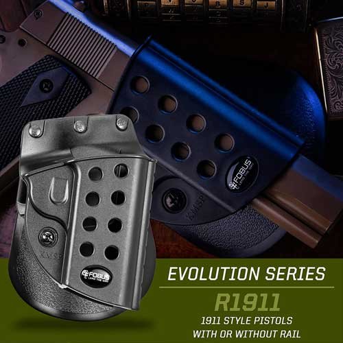 Fobus 1911CH Paddle Holster For Taurus 1911 Style Pistols (No Rail) - Black