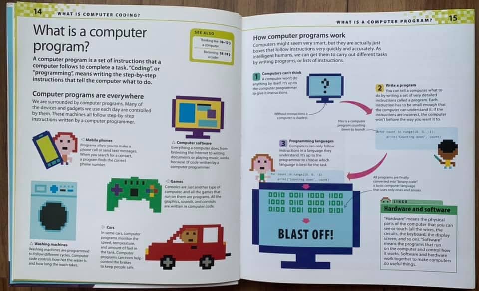 📚 ปกอ่อน 2 ชั้น สภาพดีมาก DK Computer Coding for Kids 💌 การเขียนโปรแกรม ...