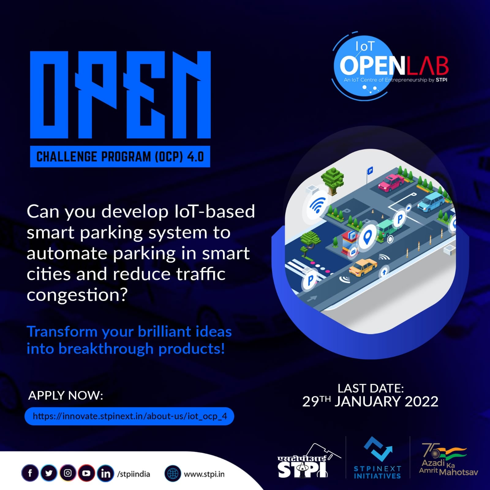 STPI - Can you develop IoT-based smart parking system to...