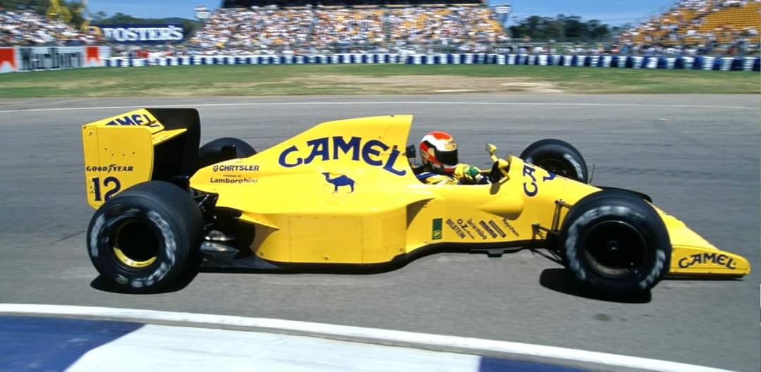Johnny Herbert's Lotus 102B-Judd at 1991 Australian GP