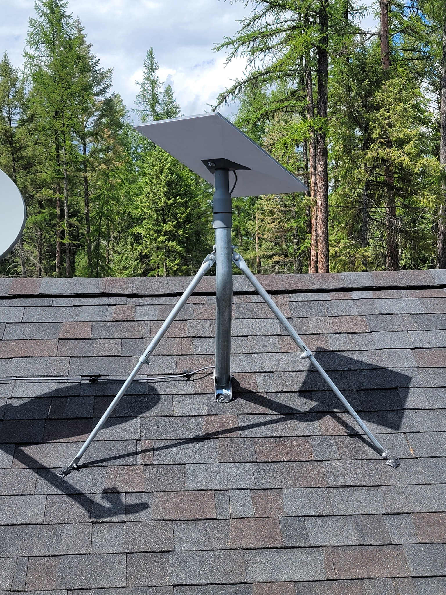 Lone - This is a HughesNet Trimast Wall/Roof mount with our 2 3/8