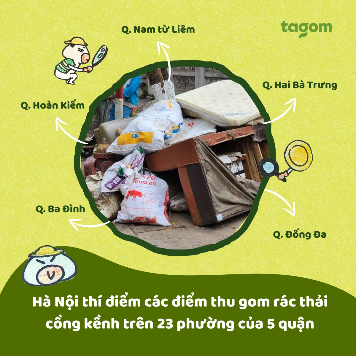 TAGOM - [THÍ ĐIỂM MỘT SỐ ĐIỂM THU GOM RÁC THẢI CỒNG KỀNH... | Facebook