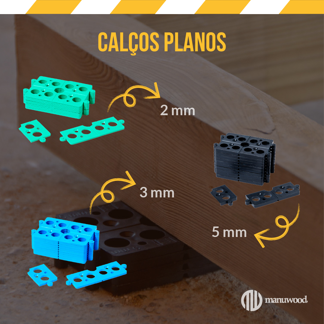 Manuwood - 🔧 Calços Planos Jouplast: Versatilidade em... | Facebook