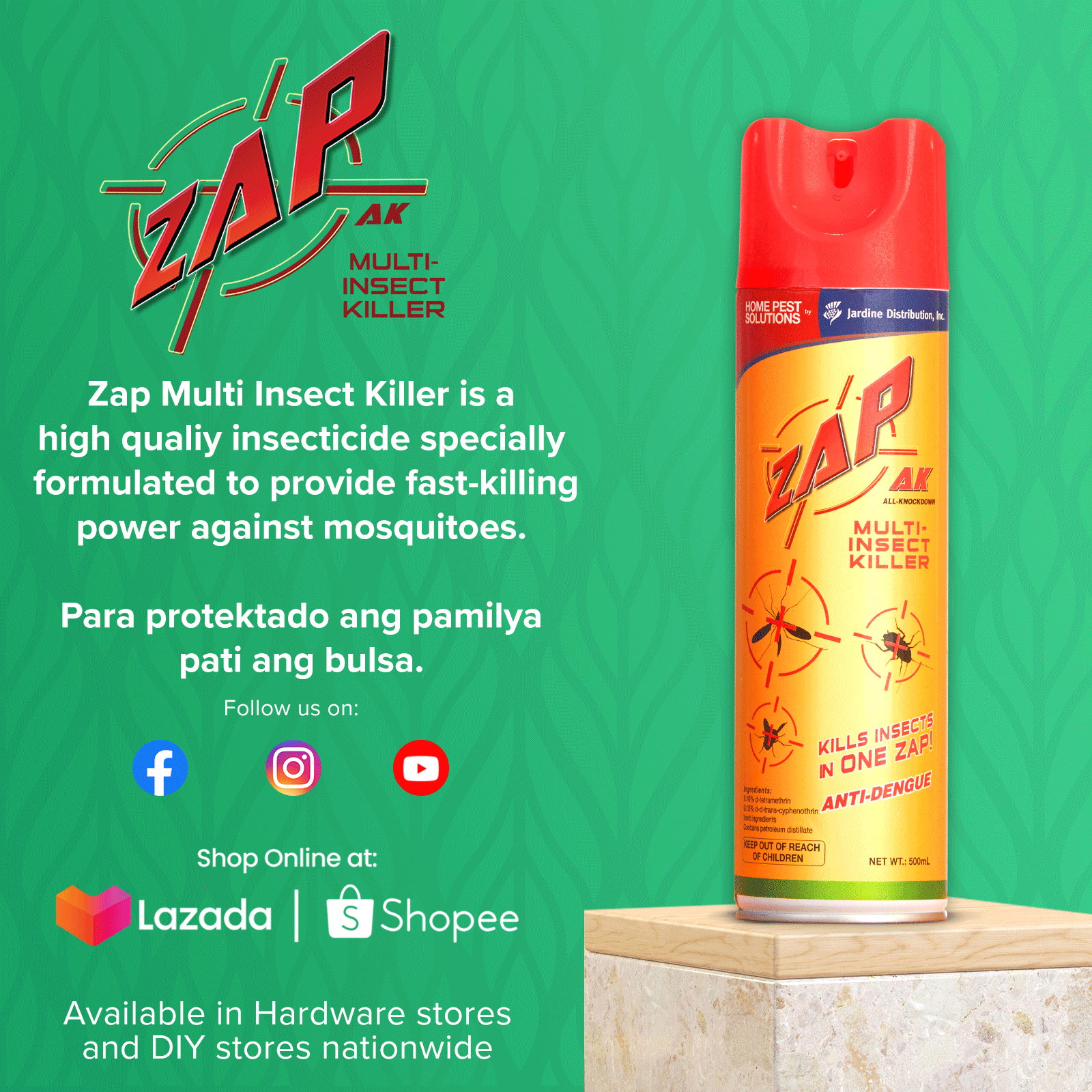 Zap Multi-insect killer is a high-quality insecticide specially ...