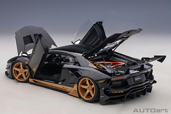 Topart 1/64 Liberty Walk Black Lamborghini Countach