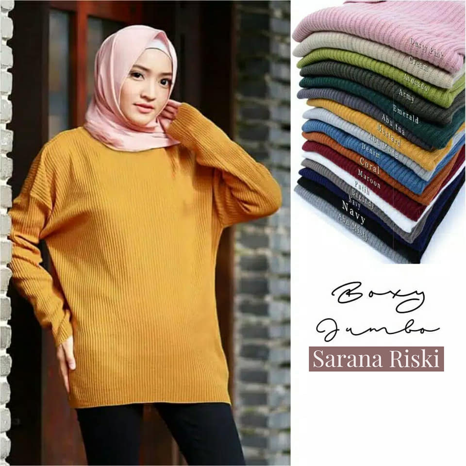 Sarana Riski - BOXY PREMIUM JUMBO / BOXY SWEATER Bahan... | Facebook