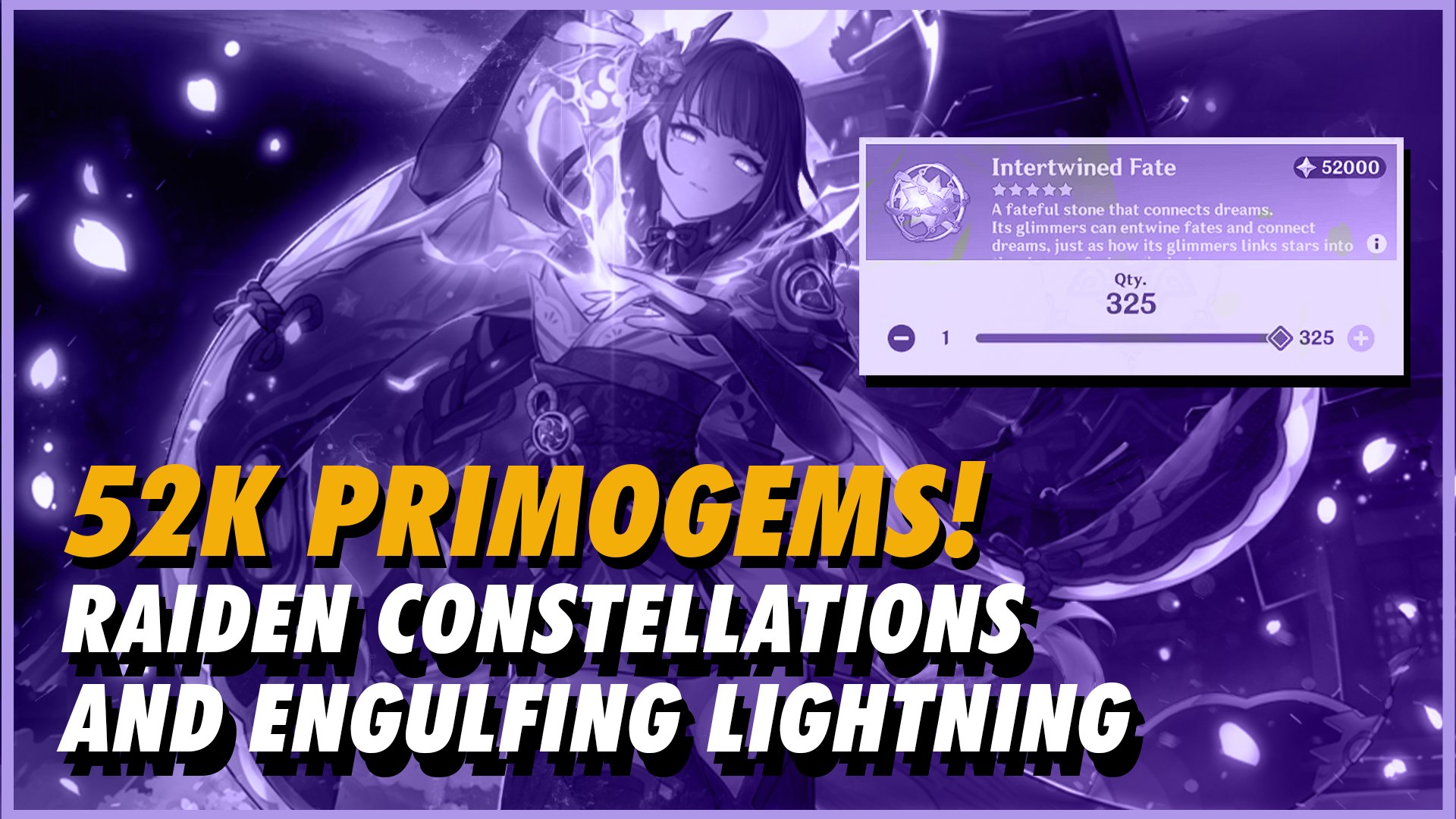 Thyme TV - I uploaded my pulls for Raiden Shogun's banner and Engulfing ...