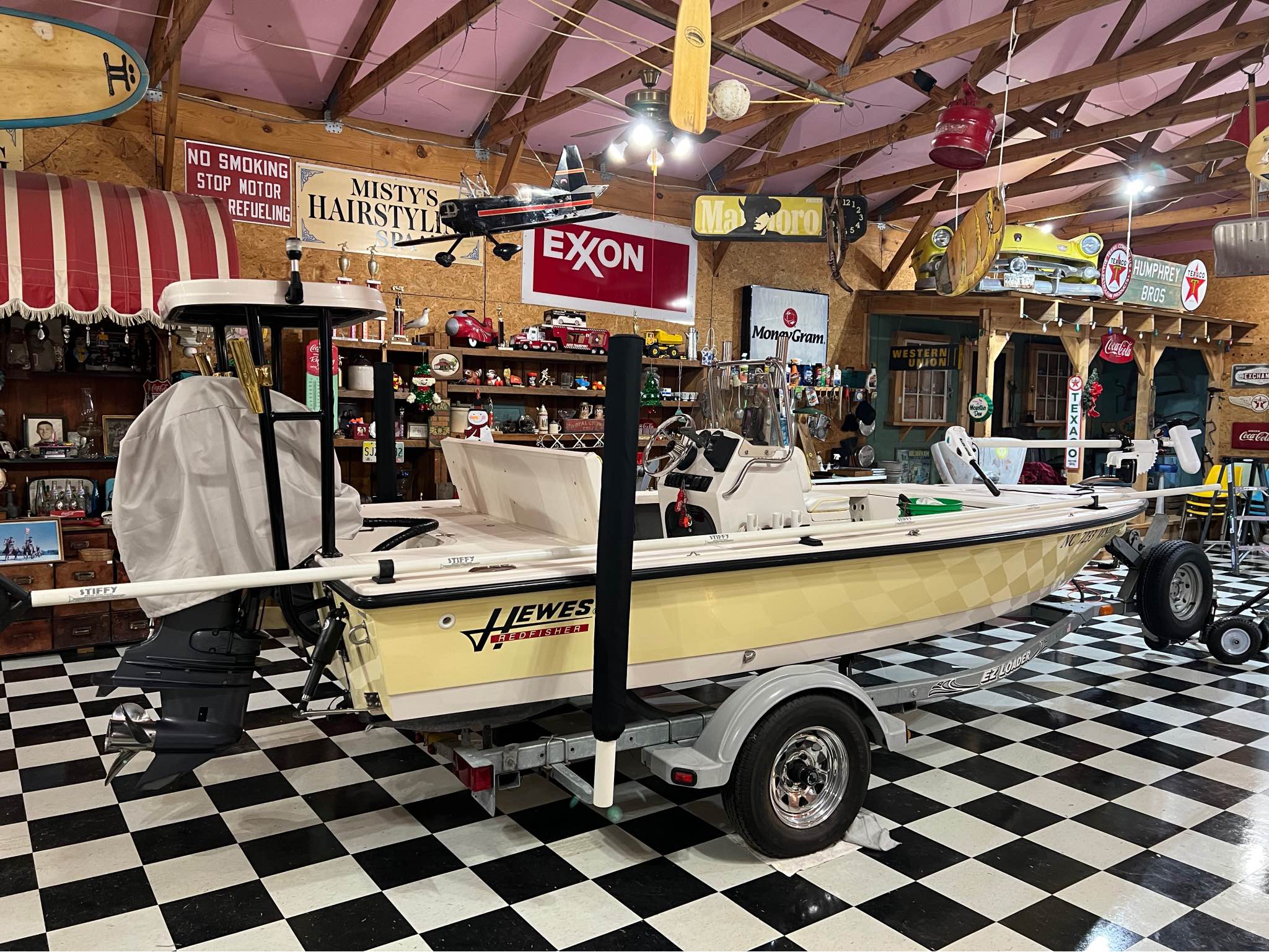 Tracker Boat Graphic Decal 144016 | Metallic Gold Red Sticker