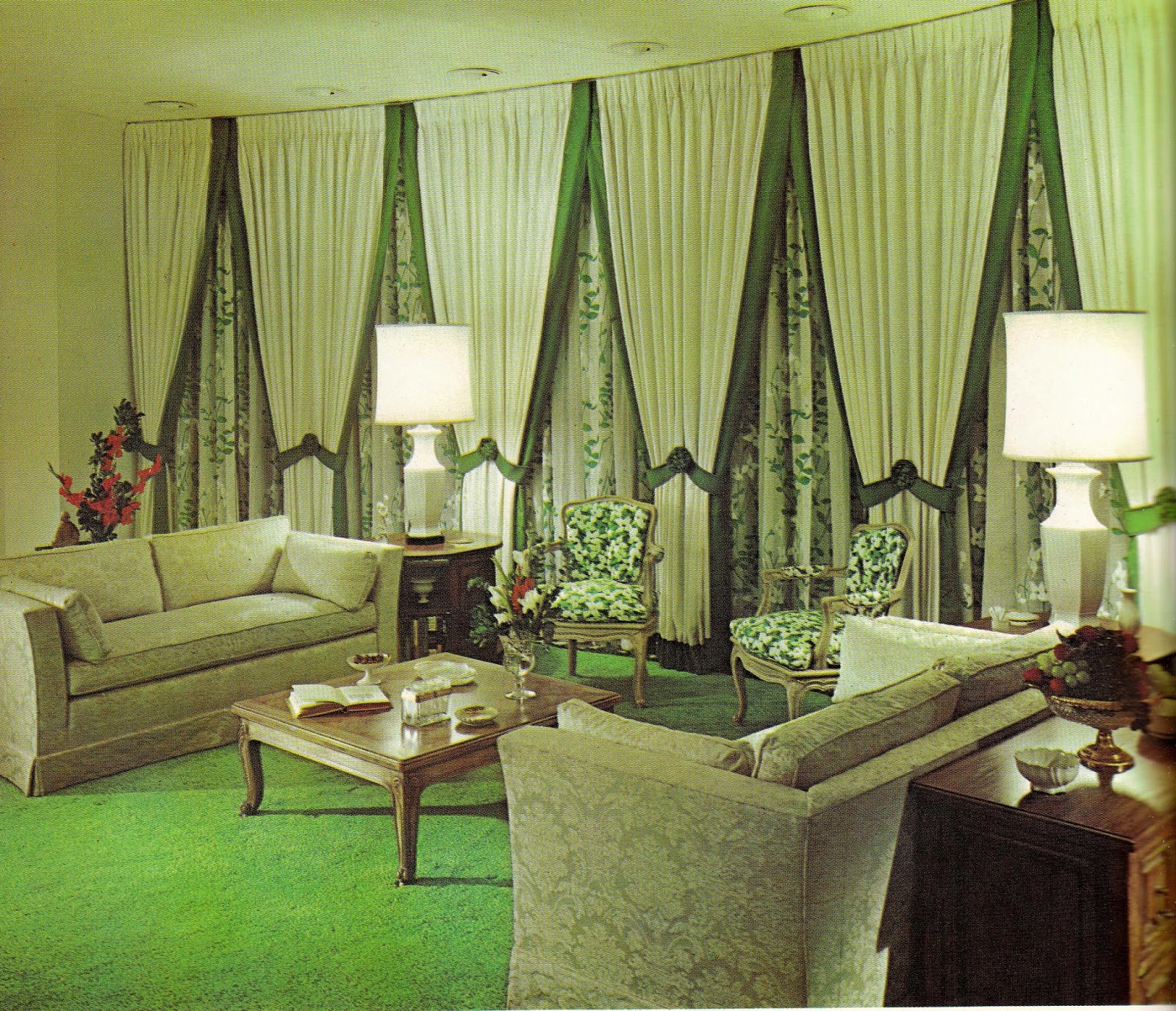 The majority of homes in the 1960s were furnished with an eclectic