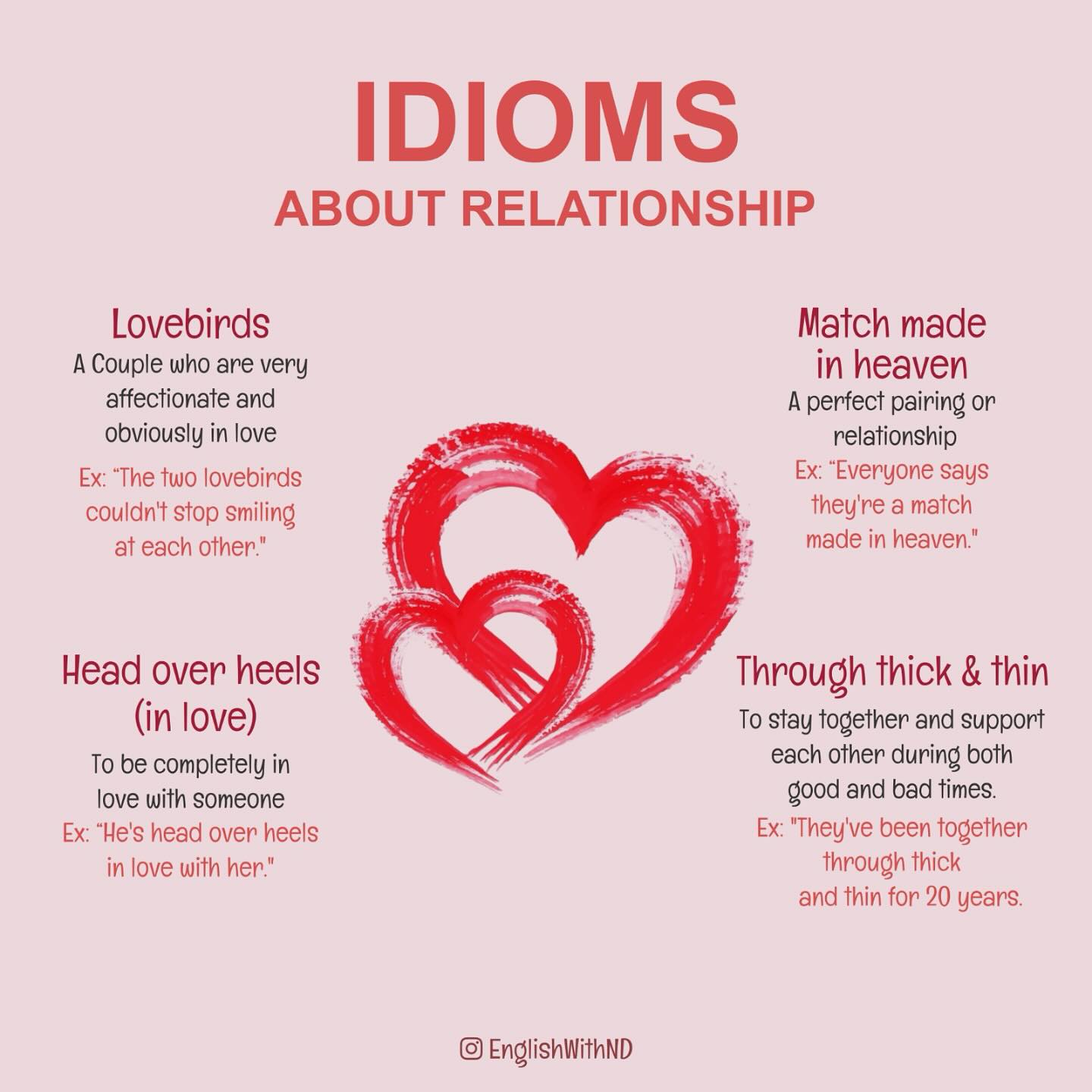 English - Romantic Relationships 1. Tie the knot – To get married ...
