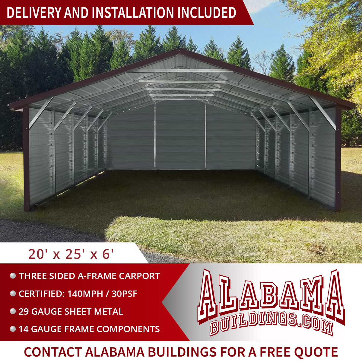 This three-sided A-frame... - Custom Structures Direct